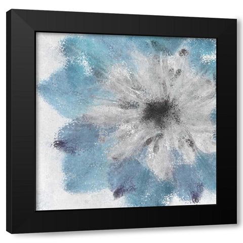 Soft Blue Bloom 2 Black Modern Wood Framed Art Print with Double Matting by Allen, Kimberly