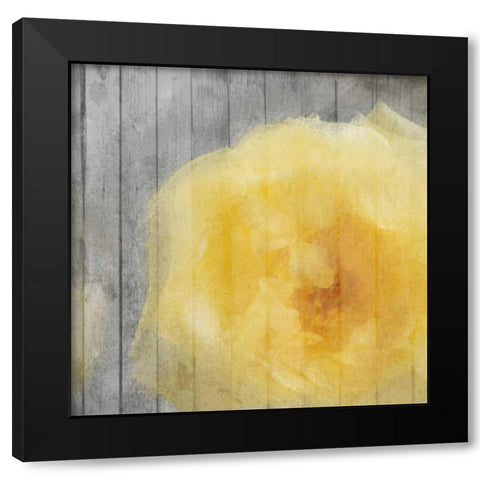 Yellow Bloom Simple Black Modern Wood Framed Art Print by Allen, Kimberly