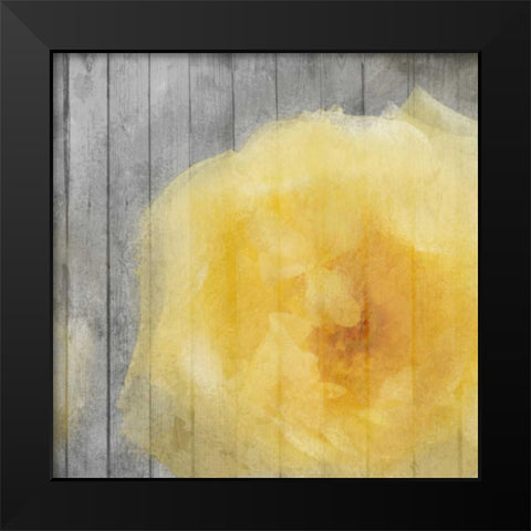 Yellow Bloom Simple Black Modern Wood Framed Art Print by Allen, Kimberly