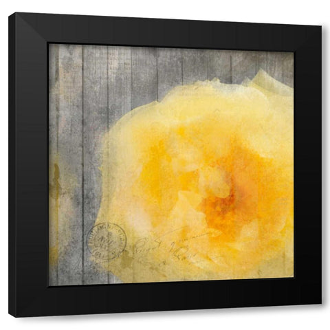 Yellow Bloom Black Modern Wood Framed Art Print by Allen, Kimberly