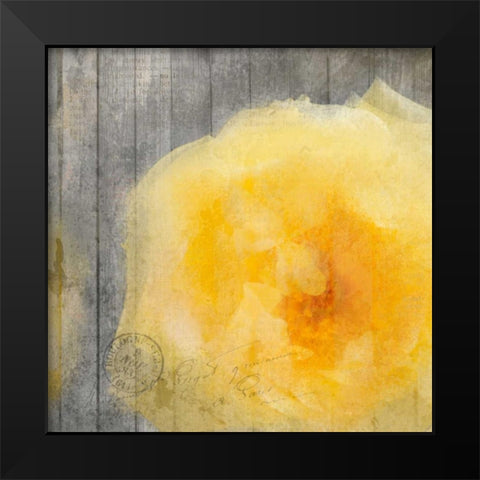 Yellow Bloom Black Modern Wood Framed Art Print by Allen, Kimberly