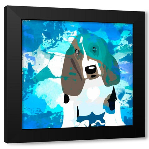 Dog in Color 1 Black Modern Wood Framed Art Print with Double Matting by Allen, Kimberly