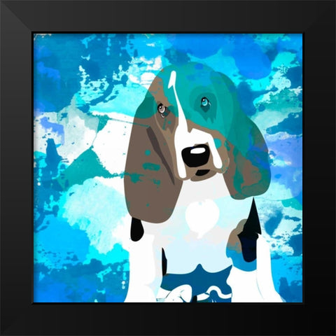 Dog in Color 1 Black Modern Wood Framed Art Print by Allen, Kimberly