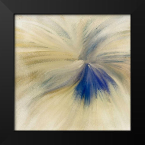 Blue Bloom Black Modern Wood Framed Art Print by Allen, Kimberly