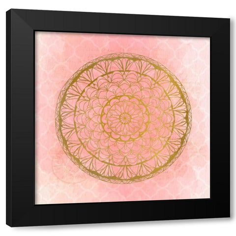 Medallion 2 Black Modern Wood Framed Art Print with Double Matting by Allen, Kimberly