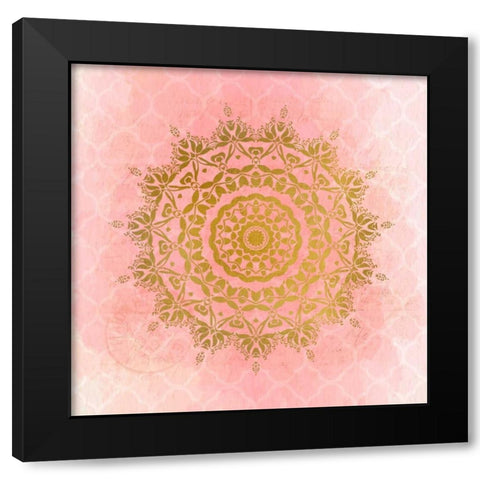 Medallion 3 Black Modern Wood Framed Art Print with Double Matting by Allen, Kimberly