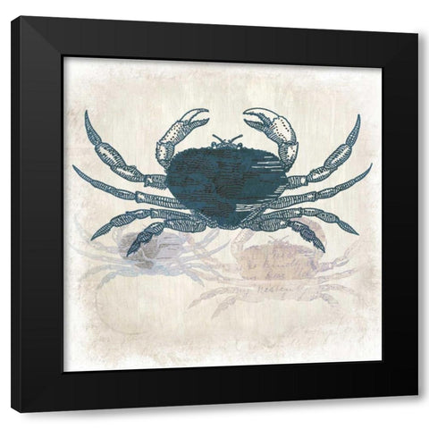 Crab Coast Vision Black Modern Wood Framed Art Print with Double Matting by Allen, Kimberly