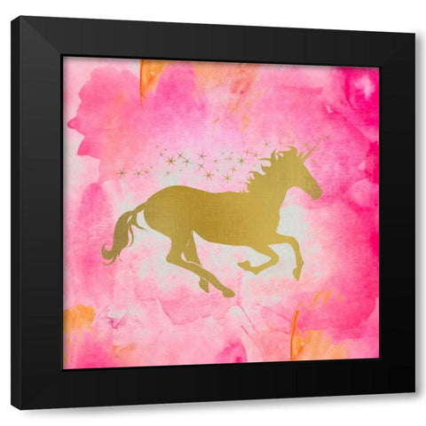 Unicorn Square 1 Black Modern Wood Framed Art Print by Allen, Kimberly