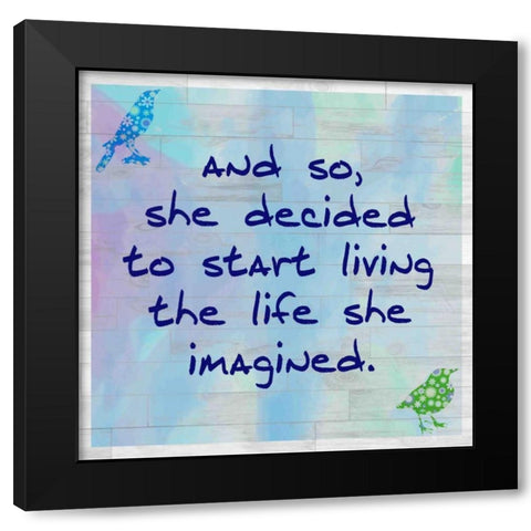 Imagined Life Black Modern Wood Framed Art Print by Allen, Kimberly