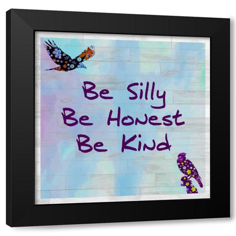 Be Silly Black Modern Wood Framed Art Print with Double Matting by Allen, Kimberly