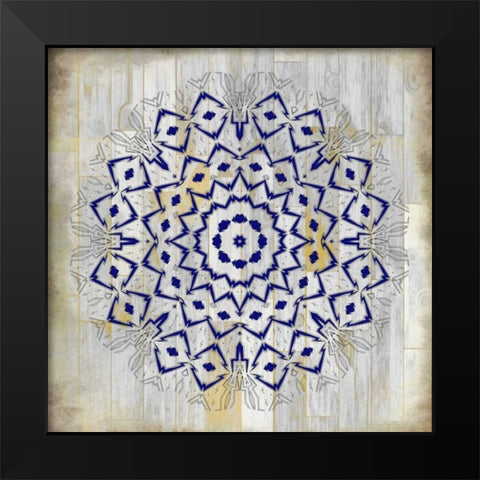 Indigo Tile 1 Black Modern Wood Framed Art Print by Allen, Kimberly