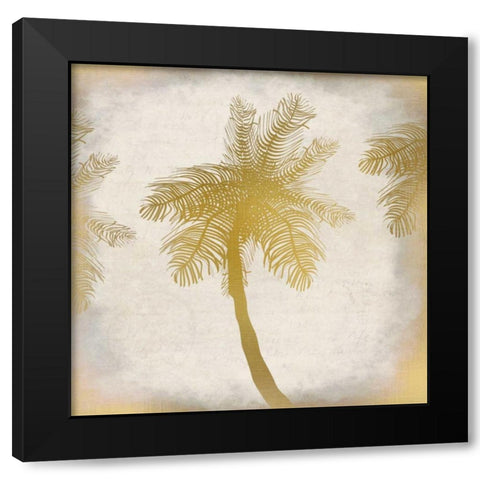 Golden Palm 1 Black Modern Wood Framed Art Print with Double Matting by Allen, Kimberly