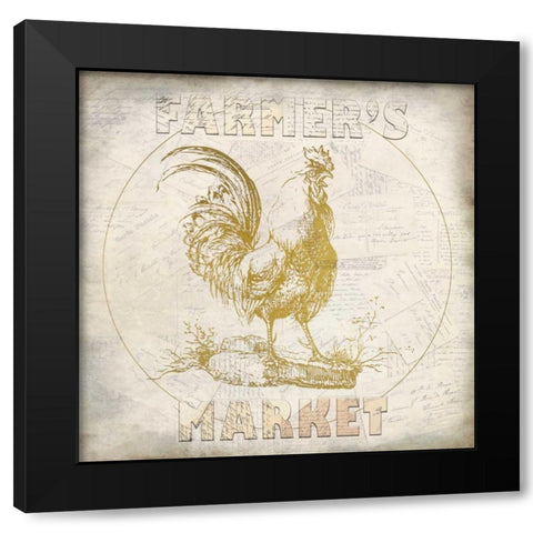 Golden Farmers Market Black Modern Wood Framed Art Print by Allen, Kimberly