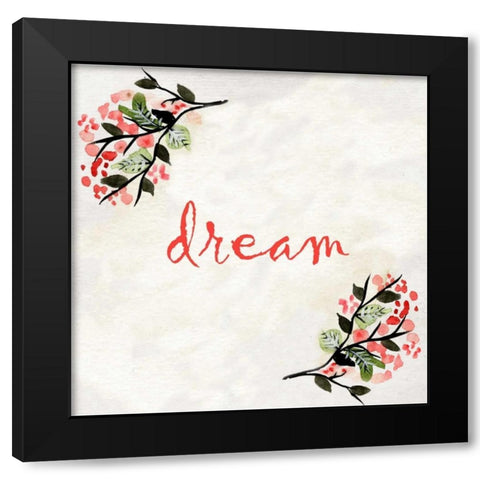 Floral Dream Black Modern Wood Framed Art Print with Double Matting by Allen, Kimberly