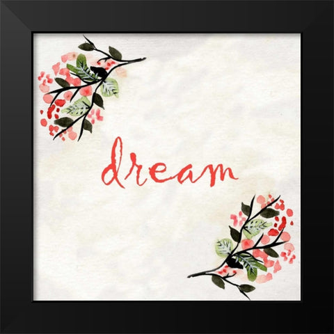 Floral Dream Black Modern Wood Framed Art Print by Allen, Kimberly