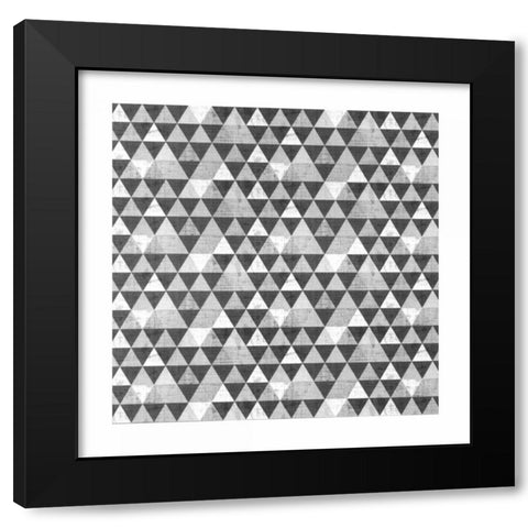 Geo Triangle 1 Black Modern Wood Framed Art Print with Double Matting by Allen, Kimberly