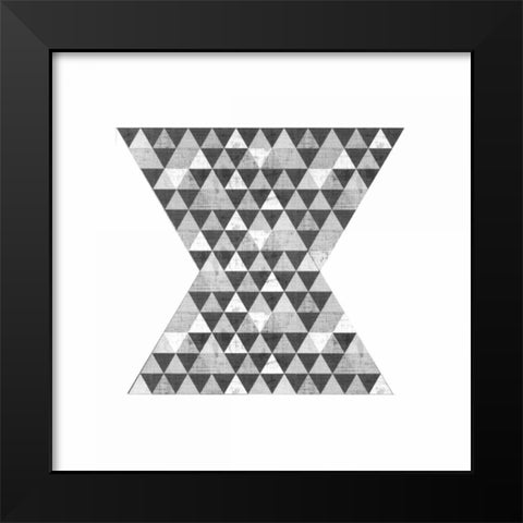 Geo Triangle 2 Black Modern Wood Framed Art Print by Allen, Kimberly