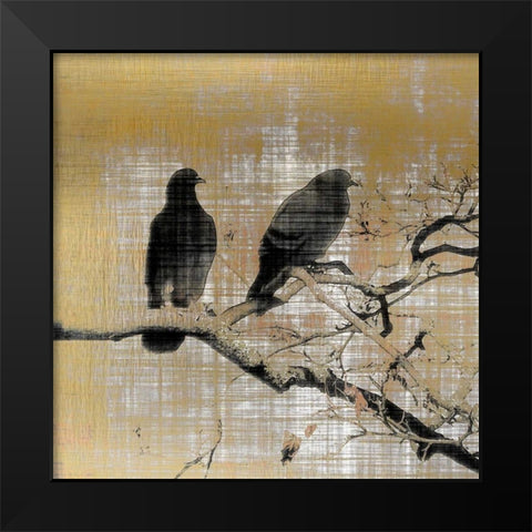 Black Birds 1 Black Modern Wood Framed Art Print by Allen, Kimberly