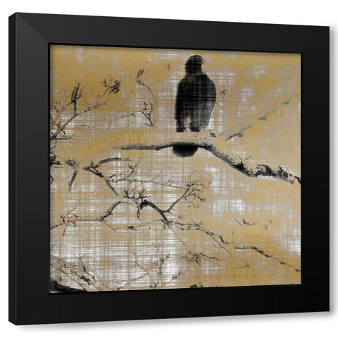 Black Birds 2 Black Modern Wood Framed Art Print by Allen, Kimberly