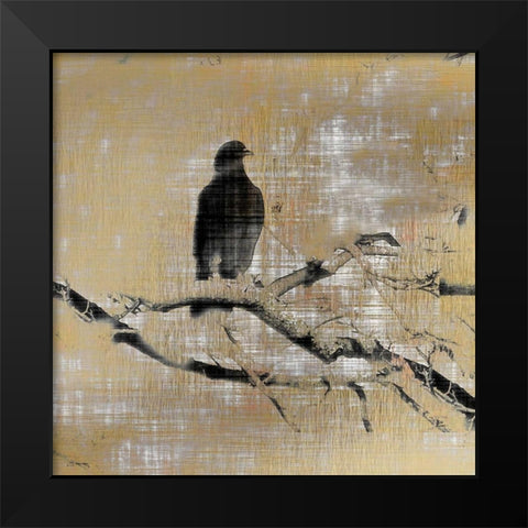 Black Birds 3 Black Modern Wood Framed Art Print by Allen, Kimberly