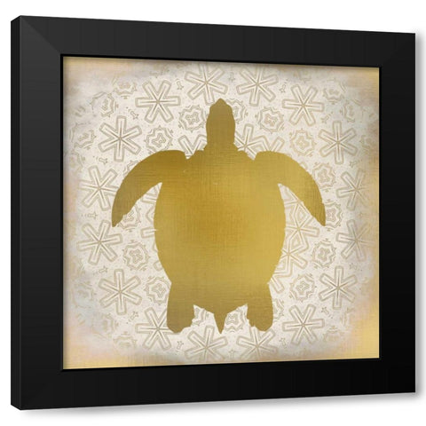 Ocean Dream in Gold 1 Black Modern Wood Framed Art Print with Double Matting by Allen, Kimberly