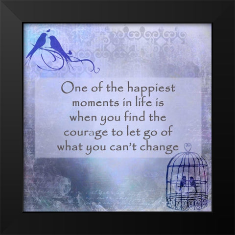 One of the Happiest Black Modern Wood Framed Art Print by Allen, Kimberly
