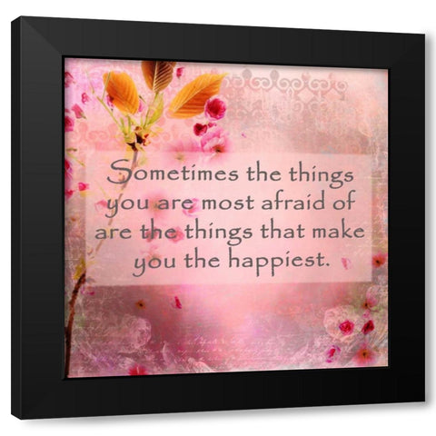 Sometimes Black Modern Wood Framed Art Print with Double Matting by Allen, Kimberly