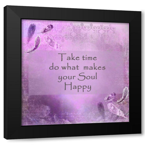 Soulful Happiness Black Modern Wood Framed Art Print by Allen, Kimberly