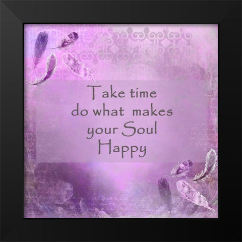 Soulful Happiness Black Modern Wood Framed Art Print by Allen, Kimberly