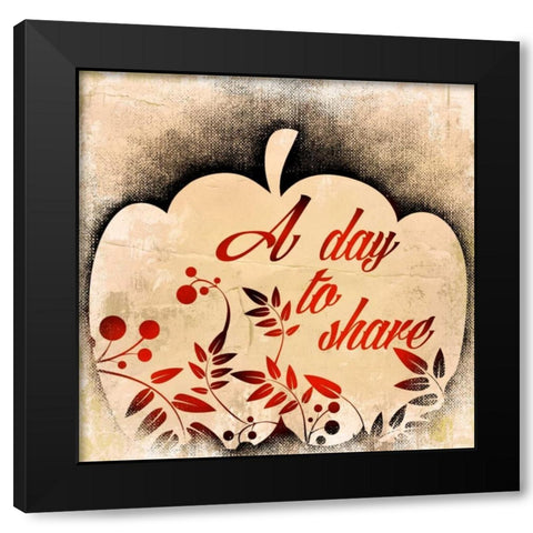 To Share Black Modern Wood Framed Art Print by Allen, Kimberly