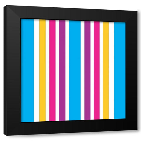 Groovy Love Pattern Black Modern Wood Framed Art Print with Double Matting by Allen, Kimberly
