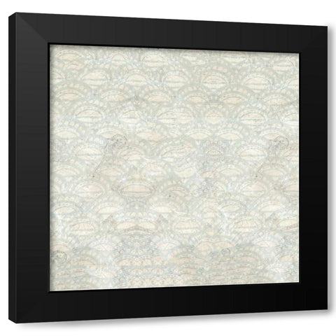 At The Shore Pattern Black Modern Wood Framed Art Print with Double Matting by Allen, Kimberly