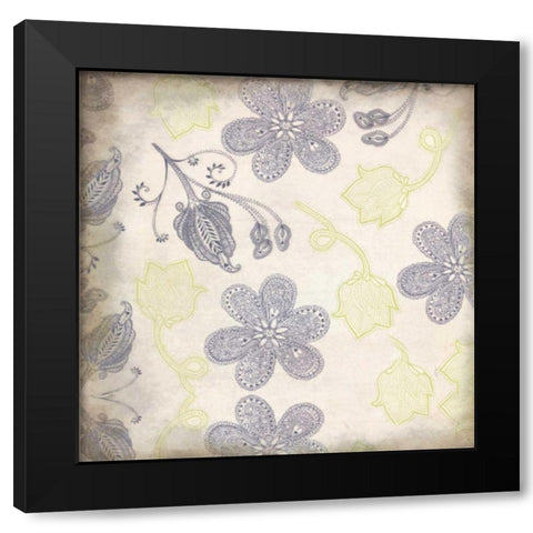 Grey And Yellow Black Modern Wood Framed Art Print with Double Matting by Allen, Kimberly