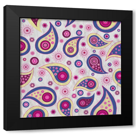 Wild Flower Day Pattern 3 Black Modern Wood Framed Art Print with Double Matting by Allen, Kimberly