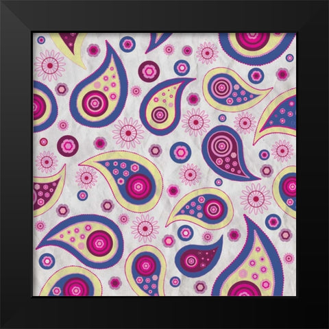 Wild Flower Day Pattern 3 Black Modern Wood Framed Art Print by Allen, Kimberly