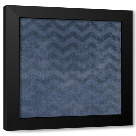 Indigo Coral Pattern 1 Black Modern Wood Framed Art Print by Allen, Kimberly