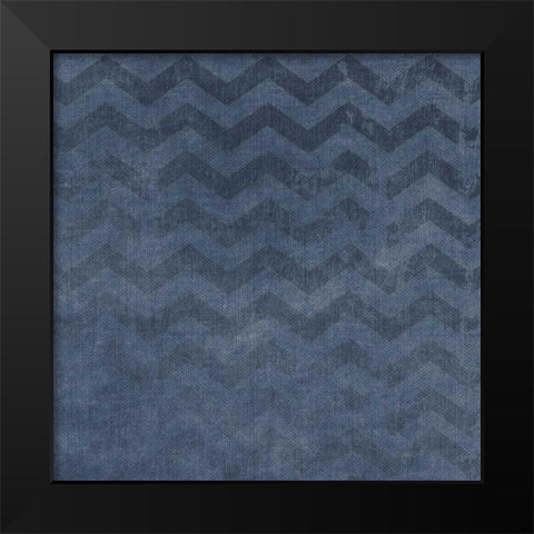 Indigo Coral Pattern 1 Black Modern Wood Framed Art Print by Allen, Kimberly