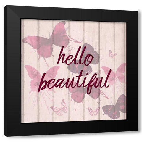 Hello Beautiful Black Modern Wood Framed Art Print with Double Matting by Allen, Kimberly