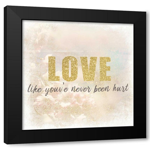 Love Black Modern Wood Framed Art Print with Double Matting by Allen, Kimberly