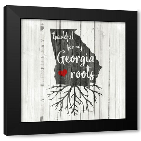 GA Roots Black Modern Wood Framed Art Print with Double Matting by Kimberly, Allen