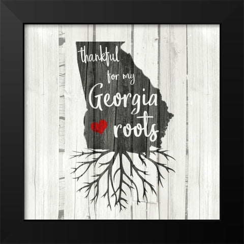 GA Roots Black Modern Wood Framed Art Print by Kimberly, Allen