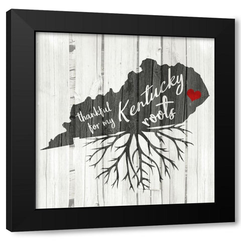 KY Roots Black Modern Wood Framed Art Print with Double Matting by Kimberly, Allen