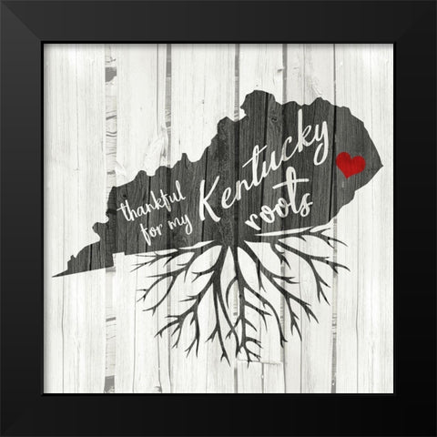 KY Roots Black Modern Wood Framed Art Print by Kimberly, Allen