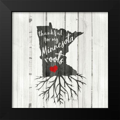 MN Roots Black Modern Wood Framed Art Print by Kimberly, Allen