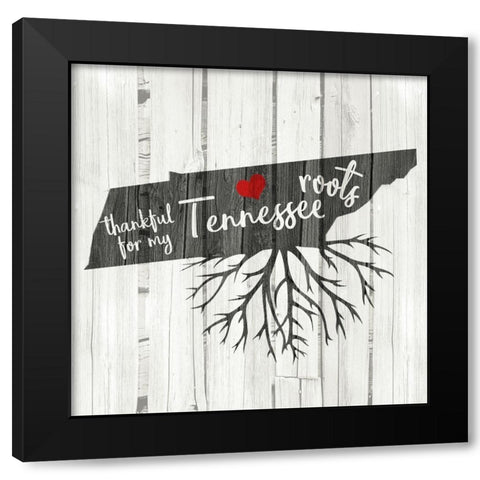 TN Roots Black Modern Wood Framed Art Print by Kimberly, Allen
