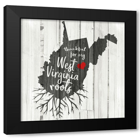 WV Roots Black Modern Wood Framed Art Print with Double Matting by Kimberly, Allen