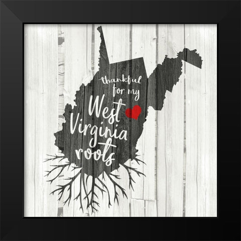 WV Roots Black Modern Wood Framed Art Print by Kimberly, Allen