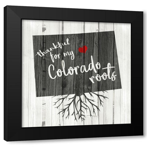 CO Roots Black Modern Wood Framed Art Print with Double Matting by Allen, Kimberly