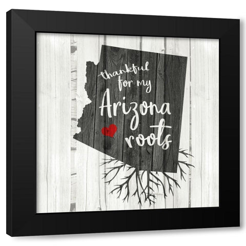 AZ Roots Black Modern Wood Framed Art Print with Double Matting by Allen, Kimberly