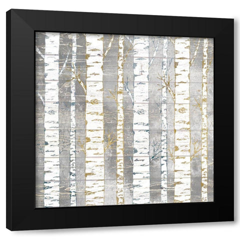 In The Birches Black Modern Wood Framed Art Print with Double Matting by Kimberly, Allen